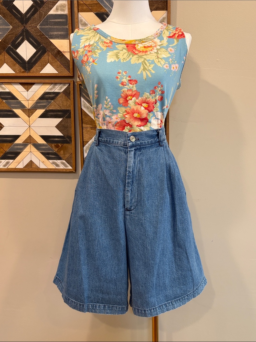 Vintage Ralph Lauren Country 90s Denim Bermuda Jean Shorts Jorts 10 / Medium
